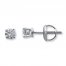 Certified Diamond Earrings 1/3 ct tw Round-Cut 18K White Gold