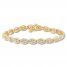 Diamond Bracelet 1/4 ct tw Round-cut 10K Yellow Gold 7"