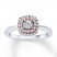 Previously Owned Diamond Ring 1/5 ct tw Round-cut Sterling Silver/10K Rose Gold