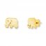Elephant Earrings 14K Yellow Gold