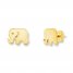 Elephant Earrings 14K Yellow Gold