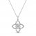 Diamond Floral Necklace 3/8 Carat tw 10K White Gold