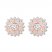 Diamond Floral Earrings 1/2 ct tw Round-cut 10K Rose Gold