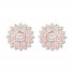 Diamond Floral Earrings 1/2 ct tw Round-cut 10K Rose Gold