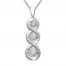 Unstoppable Love Necklace 1/15 ct tw Round Sterling Silver