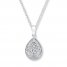 Diamond Necklace Sterling Silver