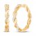 Circle of Gratitude Diamond Hoop Earrings 1/4 ct tw Round-cut 10K Yellow Gold