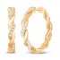 Circle of Gratitude Diamond Hoop Earrings 1/4 ct tw Round-cut 10K Yellow Gold
