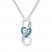 Infinity Necklace 1/15 ct tw Diamonds Sterling Silver