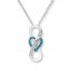 Infinity Necklace 1/15 ct tw Diamonds Sterling Silver