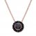 Black Diamond Choker Necklace 1/2 ct tw 10K Rose Gold 14"-18"