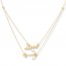 Anchor & Love Layered Necklace 14K Yellow Gold