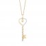 Hallmark Diamonds Key Necklace 1/10 ct tw 10K Yellow Gold 18"