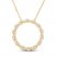 Circle of Gratitude Diamond Necklace 1/2 ct tw Round-cut 10K Yellow Gold 19"