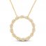 Circle of Gratitude Diamond Necklace 1/2 ct tw Round-cut 10K Yellow Gold 19"