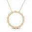 Circle of Gratitude Diamond Necklace 1/2 ct tw Round-cut 10K Yellow Gold 19"