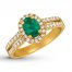 Le Vian Natural Emerald Ring 1/2 ct tw Nude Diamonds 14K Gold