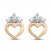 Children's Princess Crown Earrings 14K Yellow Gold