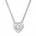 Diamond Solitaire Necklace 1/10 Carat Round-cut Sterling Silver