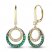 Le Vian Diamond & Emerald Dangle Earrings 3/8 ct tw Diamonds 14K Honey Gold