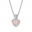 Lab-Created Pink Opal Necklace Sterling Silver