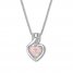 Lab-Created Pink Opal Necklace Sterling Silver