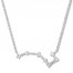 Diamond Little Dipper Necklace 1/10 ct tw Sterling Silver