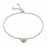 Citrine & White Lab-Created Sapphire Bee Bolo Bracelet Sterling Silver 9"