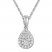 Diamond Teardrop Necklace 1/3 ct tw Round-cut 10K White Gold