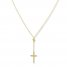 Cross Lariat Necklace 10K Yellow Gold 16" to 18" Adjustable