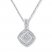 Cushion-Shaped Necklace Diamond Accents Sterling Silver