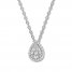 Diamond Teardrop Necklace 1/2 ct tw Round-cut 10K White Gold