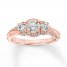 Diamond Engagement Ring 1-1/6 ct tw Round-cut 14K Rose Gold
