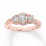 Diamond Engagement Ring 1-1/6 ct tw Round-cut 14K Rose Gold