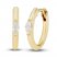 Diamond Huggie Hoop Earrings 1/5 ct tw Marquise-cut 10K Yellow Gold