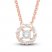 Diamond Center Stone Necklace 1/5 ct tw Round-cut Two-Tone Gold 19"