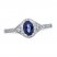 Sapphire Ring 1/5 ct tw Diamonds 10K White Gold