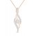 Diamond Journey Necklace 1/3 ct tw Round-Cut 10K Rose Gold 18"