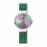 BERING Women's 10X31-ANN1 Anniversary Silvertone Stainless Case Green Mesh Strap Watch