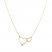 Double Heart Necklace 10K Yellow Gold 16"