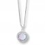 Lab-Created Opal Necklace Lab-Created Sapphires Sterling Silver