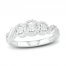 Diamond 3-Stone Ring 1/4 ct tw Round-cut Sterling Silver