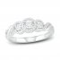 Diamond 3-Stone Ring 1/4 ct tw Round-cut Sterling Silver