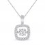 Unstoppable Love Necklace 1/2 ct tw 10K White Gold 19"