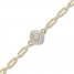 Diamond Paperclip Bracelet 1/3 ct tw Round-cut 10K Yellow Gold 7.25"