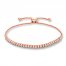 Diamond Bolo Bracelet 1/4 ct tw Round-cut 10K Rose Gold
