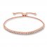 Diamond Bolo Bracelet 1/4 ct tw Round-cut 10K Rose Gold