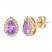 Le Vian Amethyst & Diamond Earrings 1/4 ct tw 14K Strawberry Gold