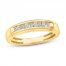 Men's Diamond Wedding Band Round/Baguette-Cut 1/3 ct tw 10K Yellow Gold