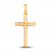 Geometric Cross Charm 14K Yellow Gold